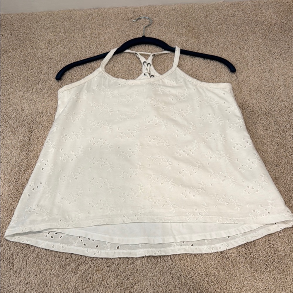 Cream Backless Sleeveless Camisole Tank Top